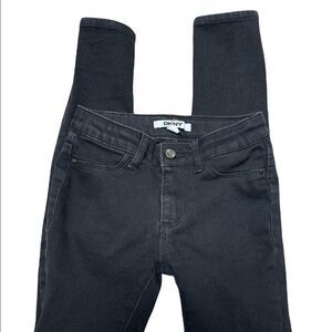 DKNY Black Adjustable waist girls straight jeans size 8, Girls black jeans
